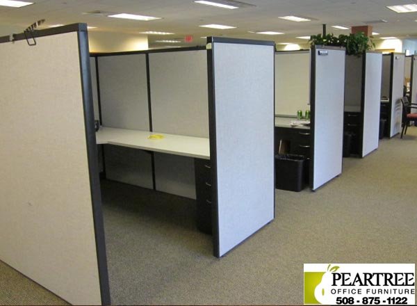 Used AIS Mwall 6x6x65″ cubicles with gray/gray/black/black
