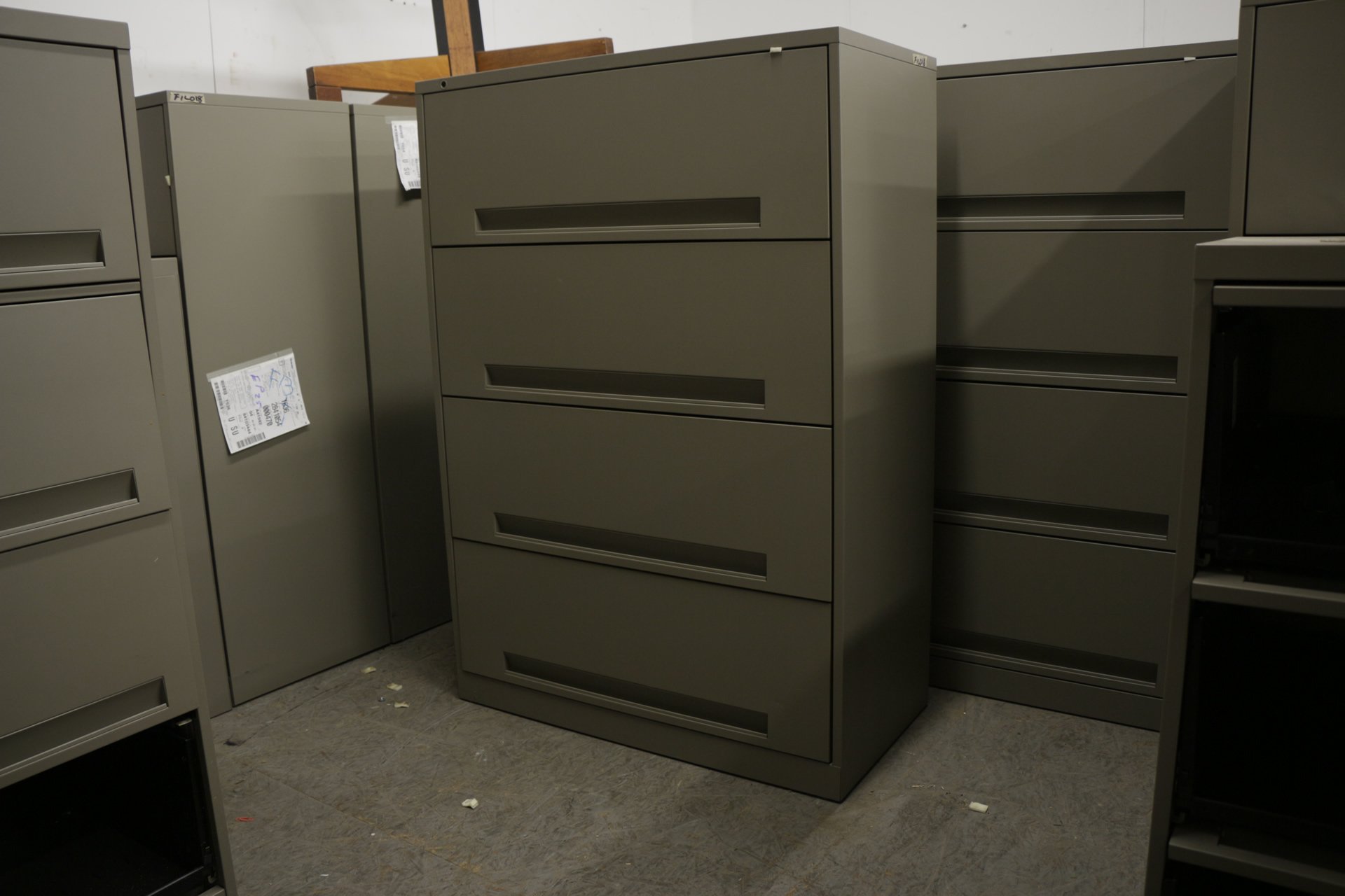 New Steelcase Retractable Door 4-Drawer Vanadium Metal File Cabinet