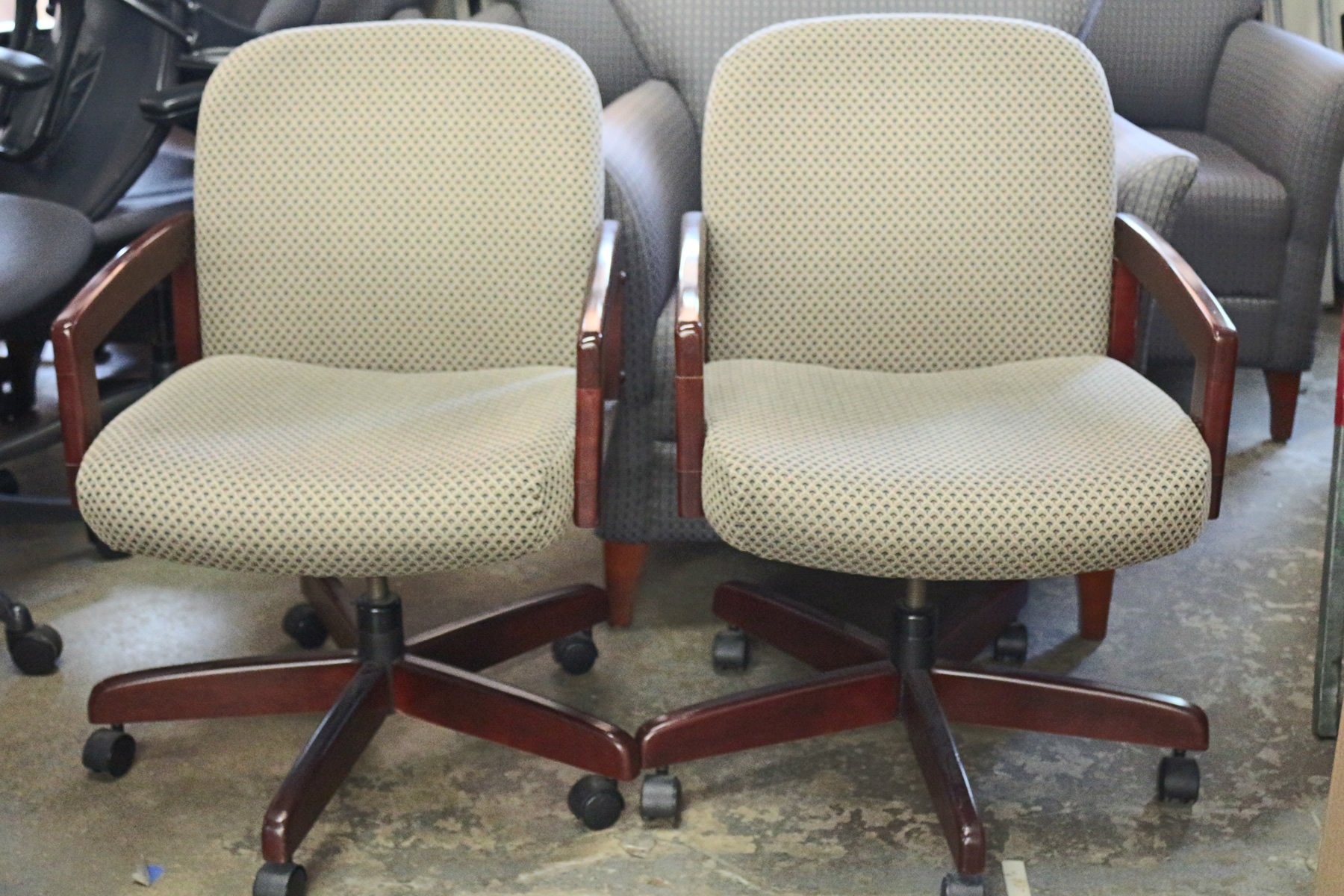 Kimball Wood Frame Conference Chairs