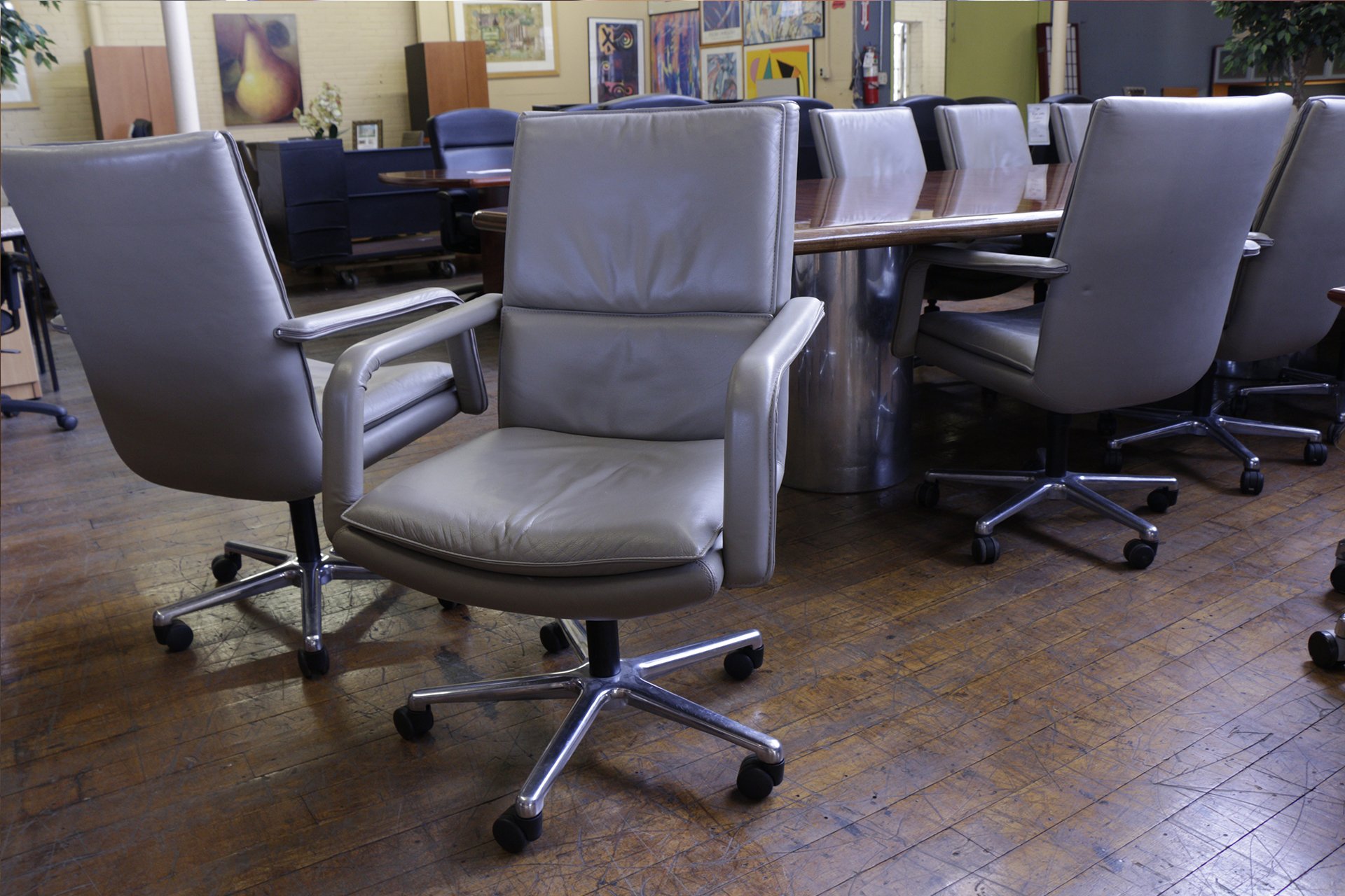 Leather Keilhauer Conference Chairs