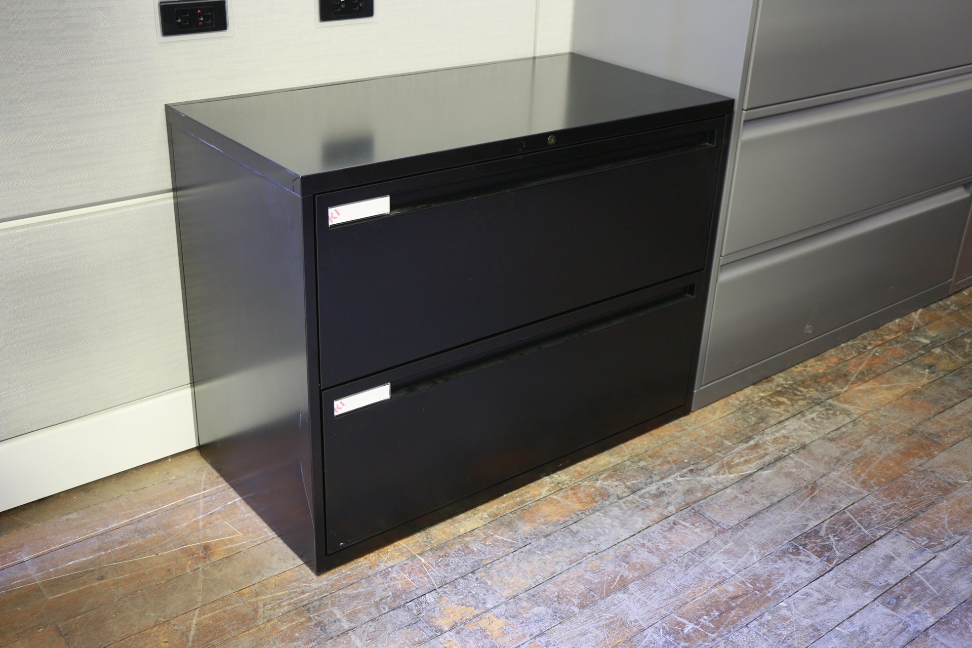 Ki 36″ Black 2-Drawer Lateral File Cabinet