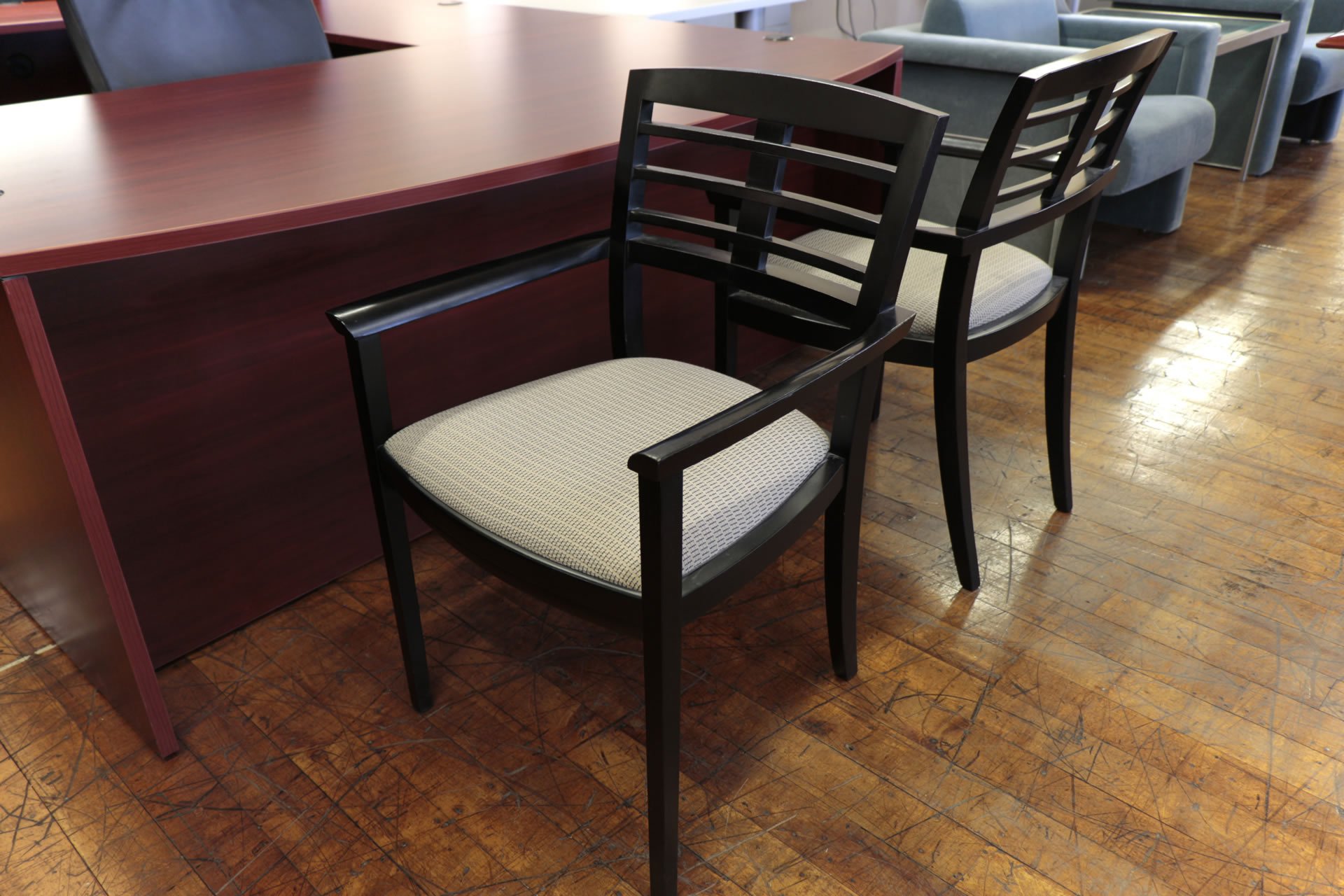 ICF Group Black Wood Guest Chairs