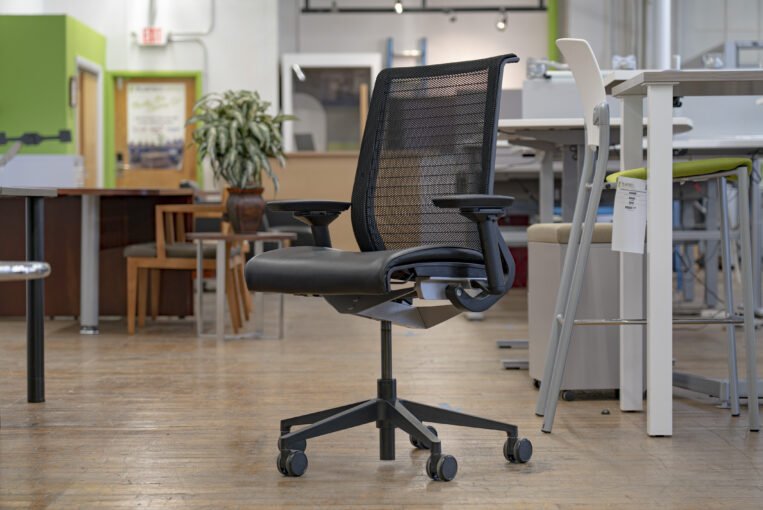 Steelcase Think V1 Mesh Back / Leather Task Chairs