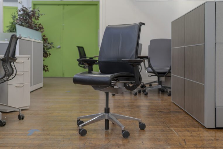 Steelcase Think V1 Black Leather Task Chairs