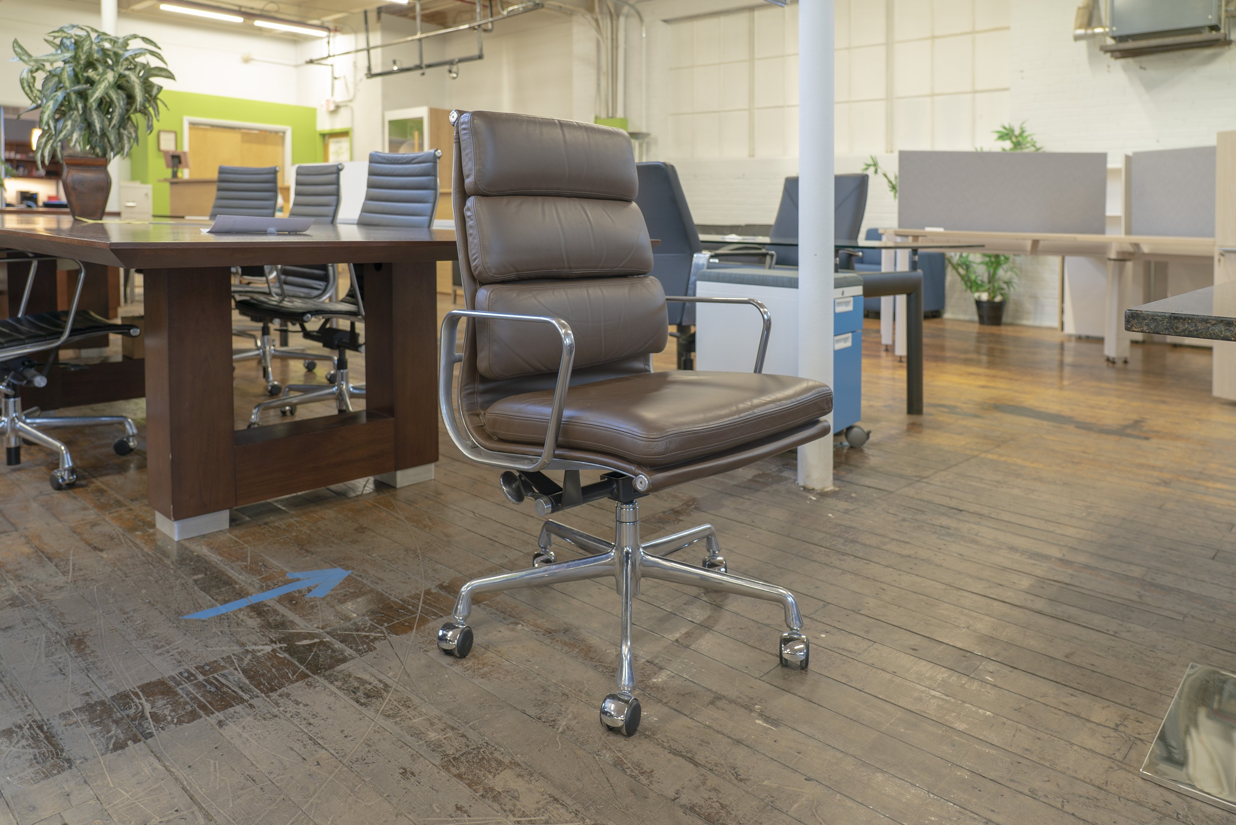 herman-miller-eames-soft-pad-brown-leather-executive-chairs